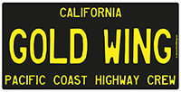 US License Plate Gold Wing